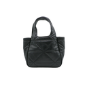 Prada Triangle Quilted Nappa Small Tote Black Leather