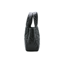 Prada Triangle Quilted Nappa Small Tote Black Leather