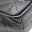 Prada Triangle Quilted Nappa Small Tote Black Leather
