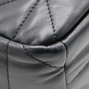 Prada Triangle Quilted Nappa Small Tote Black Leather
