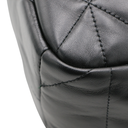 Prada Triangle Quilted Nappa Small Tote Black Leather