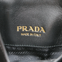 Prada Triangle Quilted Nappa Small Tote Black Leather