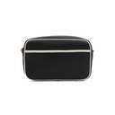 Gucci X ADIDAS Crystal Vintage Monogram Textured Dollar Calfskin Web Trefoil Logo Small Messenger Bag Black 702427