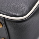 Gucci X ADIDAS Crystal Vintage Monogram Textured Dollar Calfskin Web Trefoil Logo Small Messenger Bag Black 702427