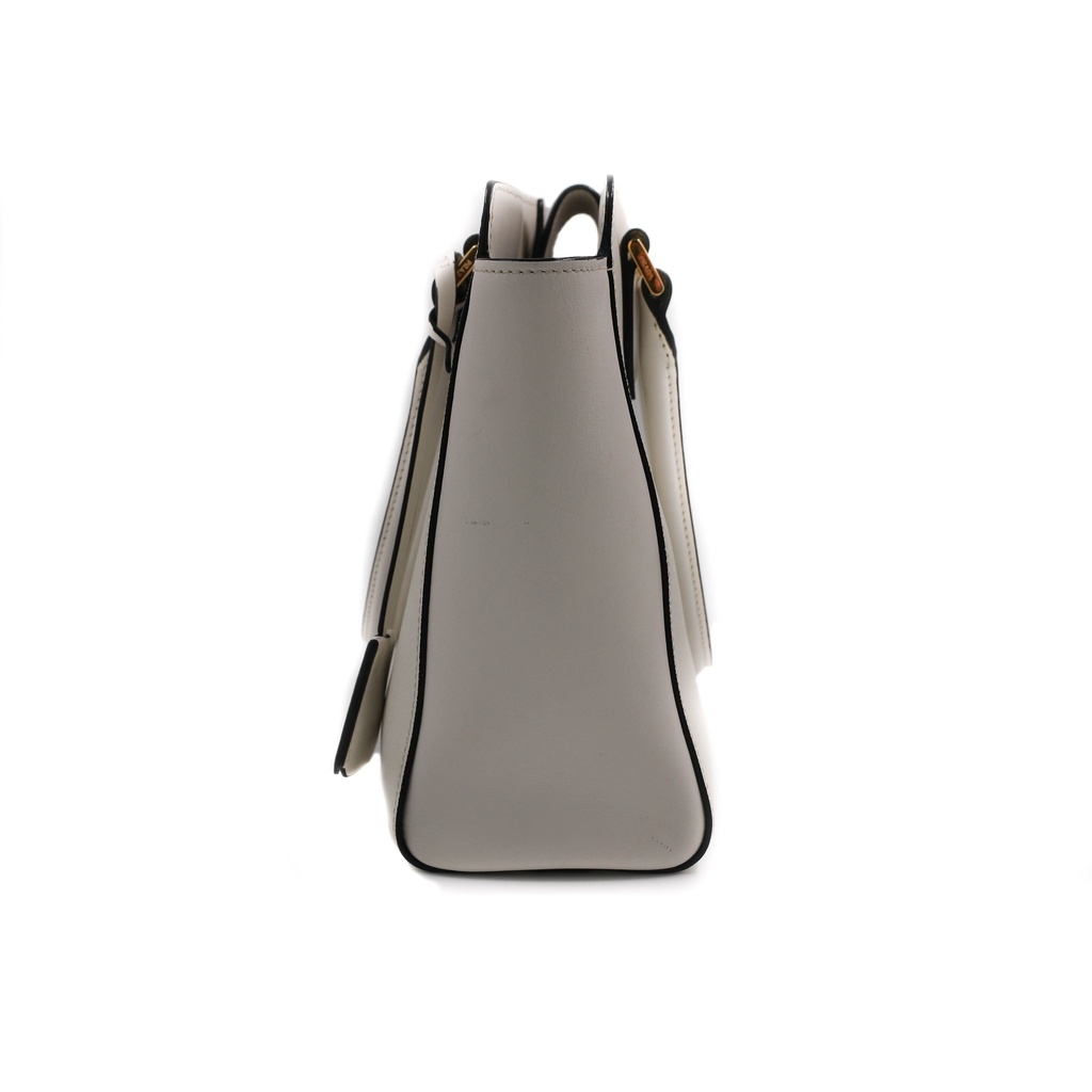 Prada Saffiano Soft Calfskin Small Zippered Tote White
