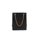 Balenciaga Logo Black Leather Small Tote Bag