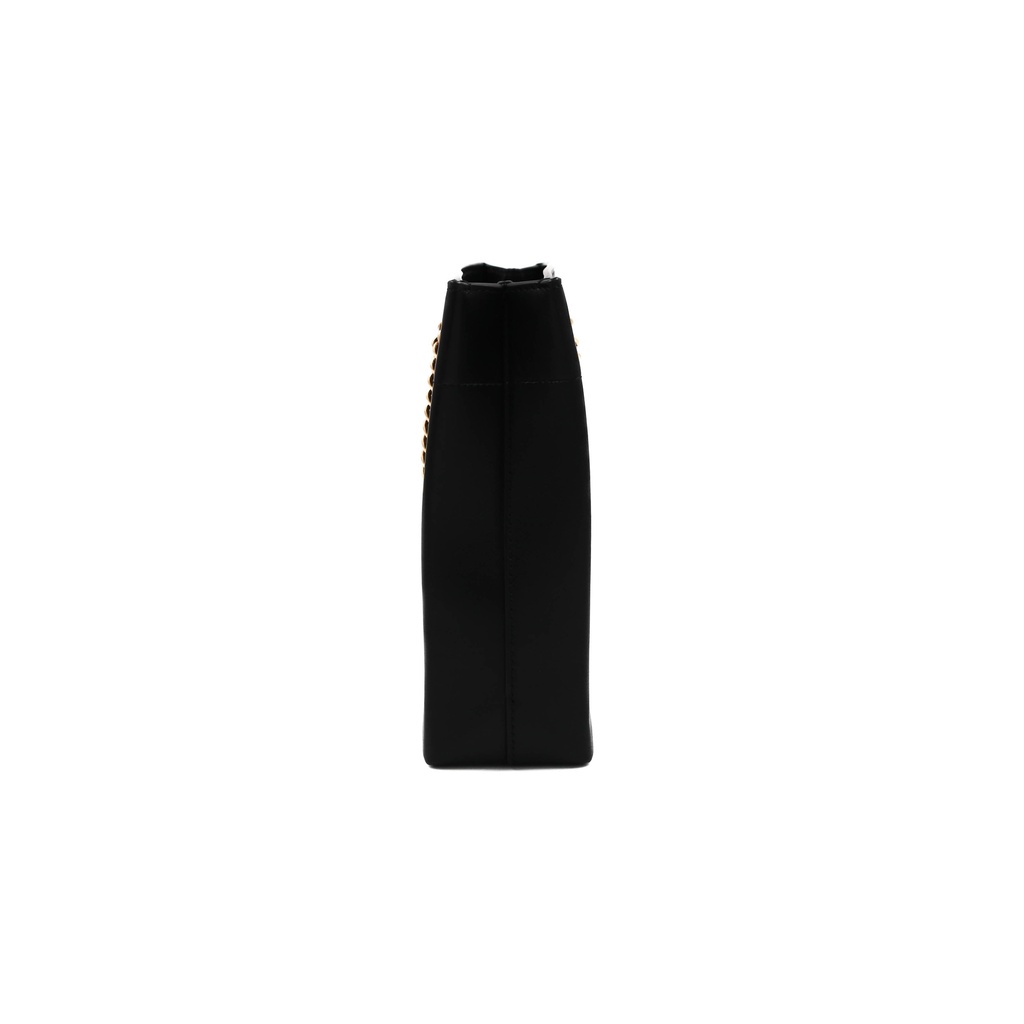 Balenciaga Logo Black Leather Small Tote Bag