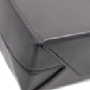 Balenciaga Logo Black Leather Small Tote Bag