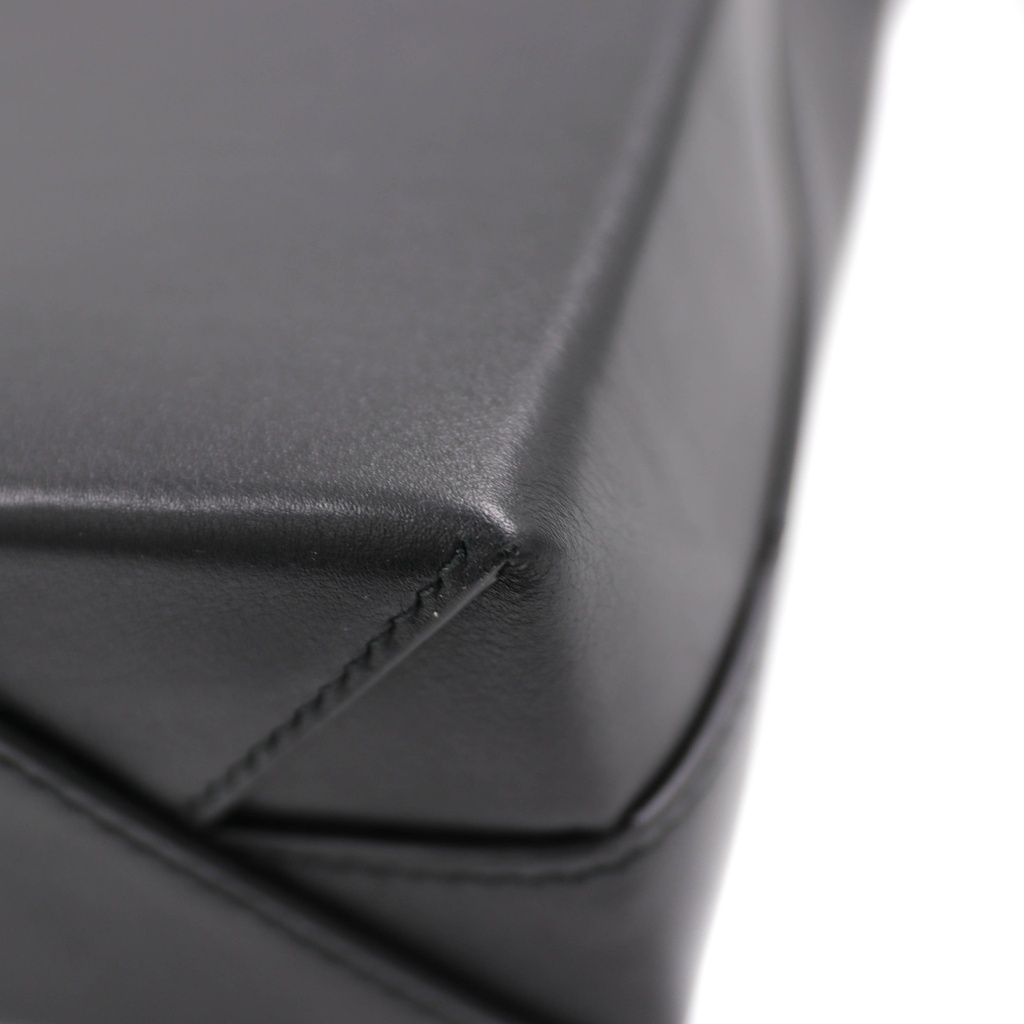 Balenciaga Logo Black Leather Small Tote Bag