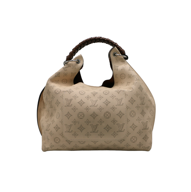 Louis Vuitton Mahina Carmel Hobo Bag Creme