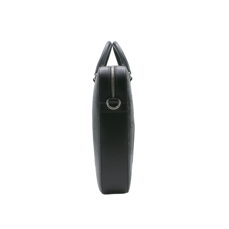 GG Medium Briefcase Black Jumbo GG Leather 792264
