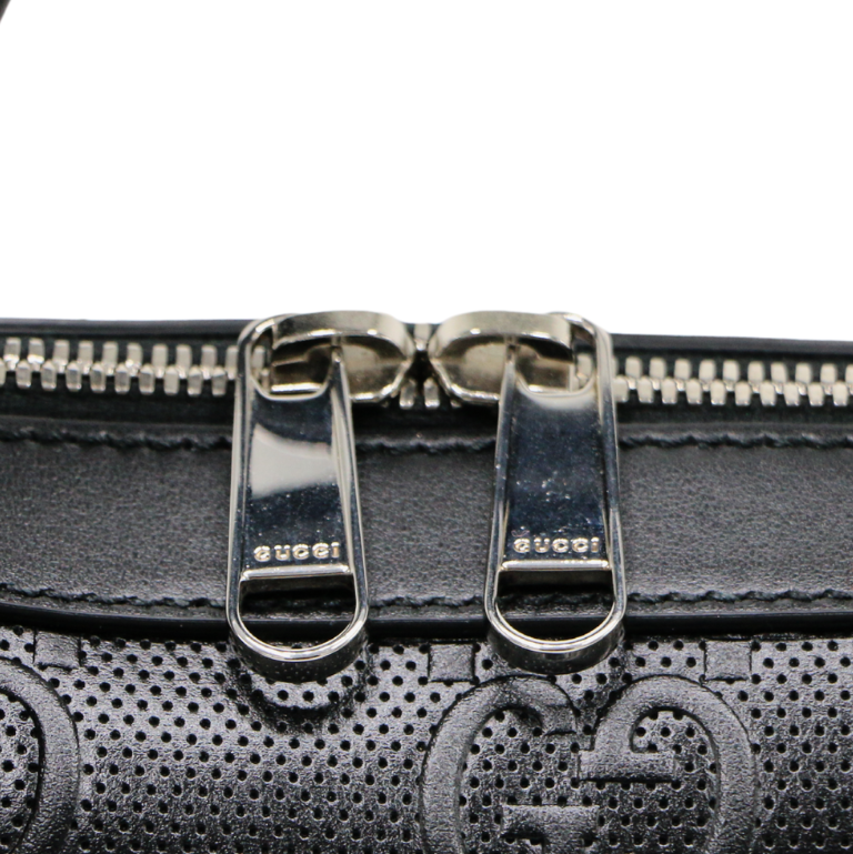 GG Medium Briefcase Black Jumbo GG Leather 792264