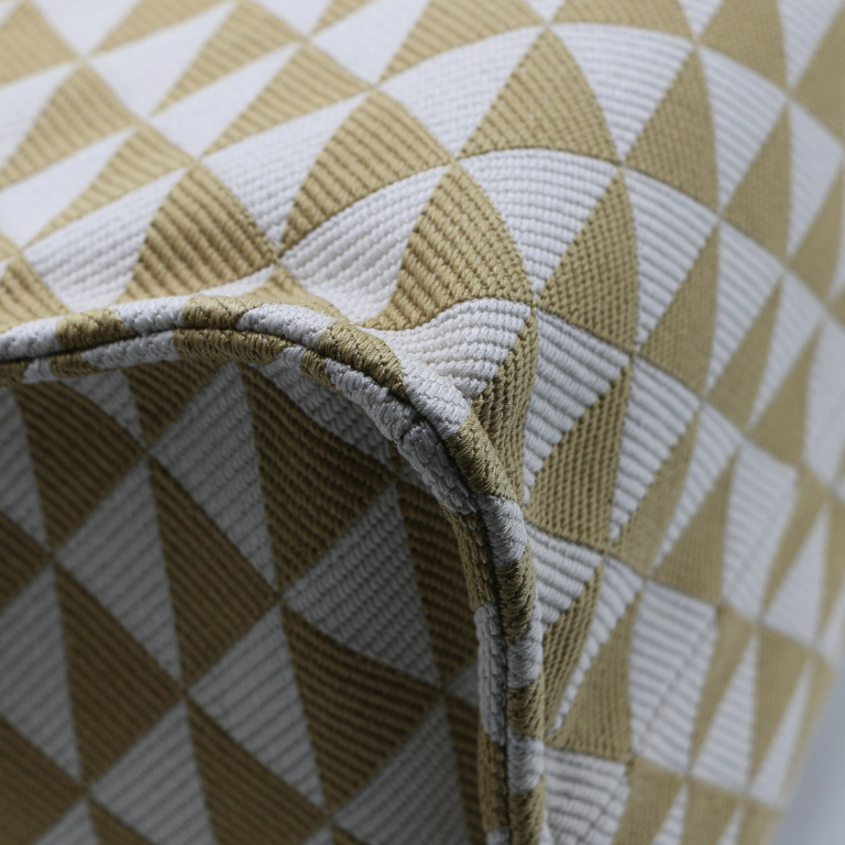 Prada Large Symbole Embroidered Fabric Handbag