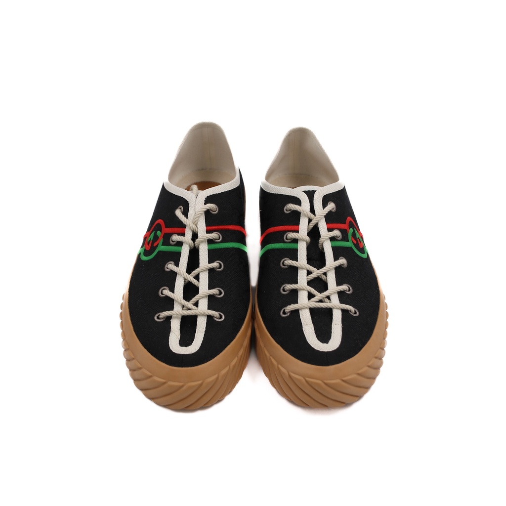 Gucci Tortuga Logo Sneaker Black 703032 In Size 10