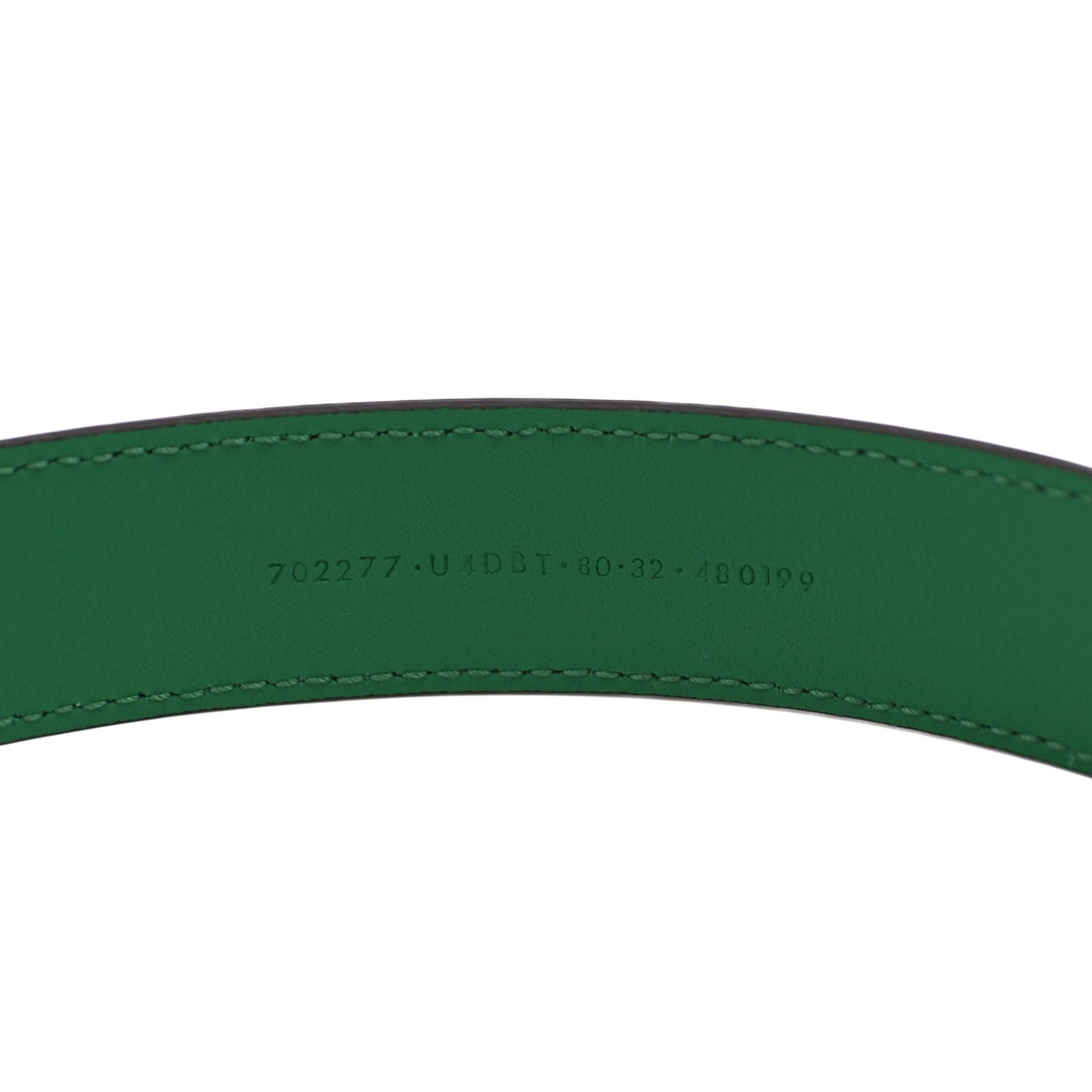 Gucci x Adidas Logo Belt Green 702277 In Size 80 32