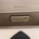 Gucci  X Adidas Textured Calfskin Web Mini Horsebit 1955 Shoulder Bag White 658574