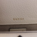 Gucci  X Adidas Textured Calfskin Web Mini Horsebit 1955 Shoulder Bag White 658574
