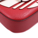 Gucci  X Adidas Textured Calfskin Web Mini Horsebit 1955 Shoulder Bag Red 658574