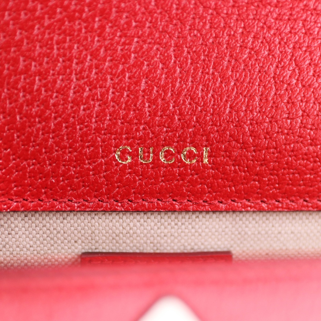 Gucci  X Adidas Textured Calfskin Web Mini Horsebit 1955 Shoulder Bag Red 658574