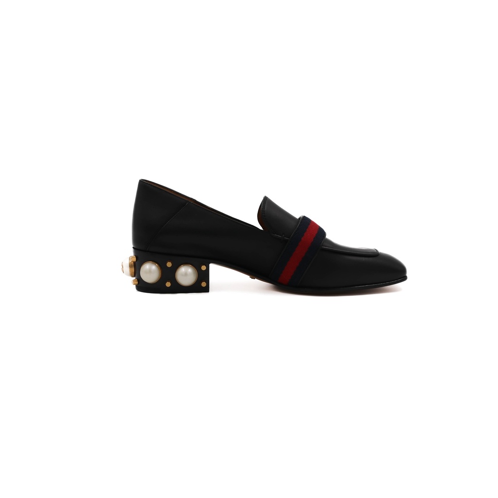 Gucci Pearl Heel Marmont Loafer In Size 36 1/2