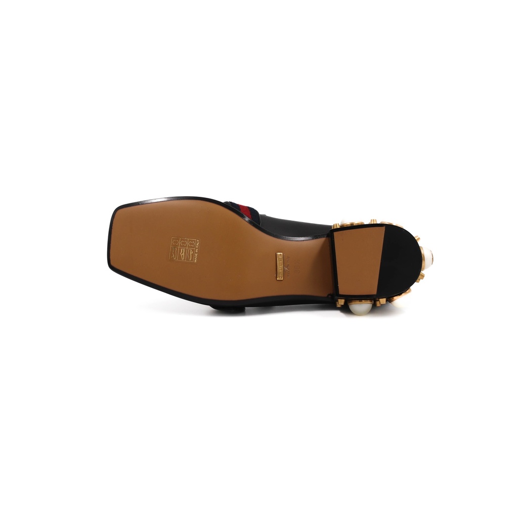 Gucci Pearl Heel Marmont Loafer In Size 36 1/2