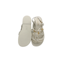 Christian Dior Leather Sandal White In Size 37