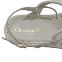 Christian Dior Leather Sandal White In Size 37