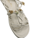 Christian Dior Leather Sandal White In Size 35 1/2