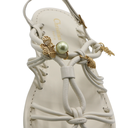 Christian Dior Leather Sandal White In Size 35 1/2