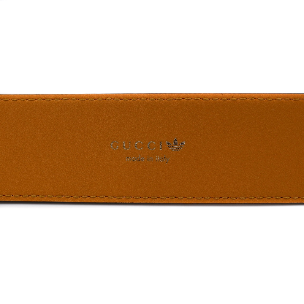 Gucci X ADIDAS GG Marmont Wide Belt Yellow 406831 In Size 70 28