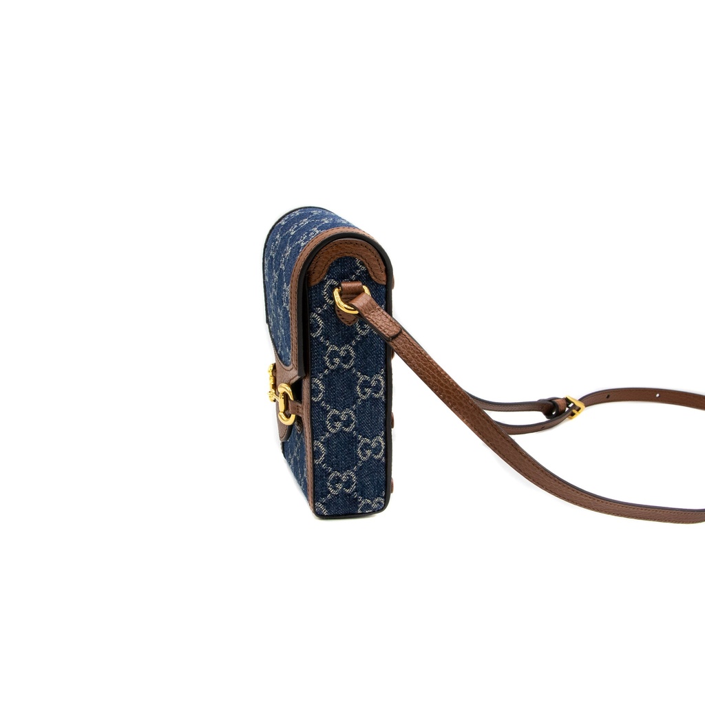 Gucci Horsebit 1955 Mini Bag Blue 625615