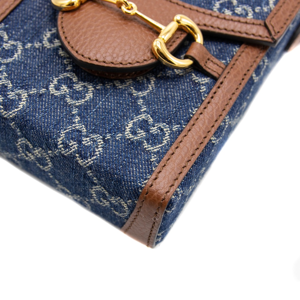 Gucci Horsebit 1955 Mini Bag Blue 625615