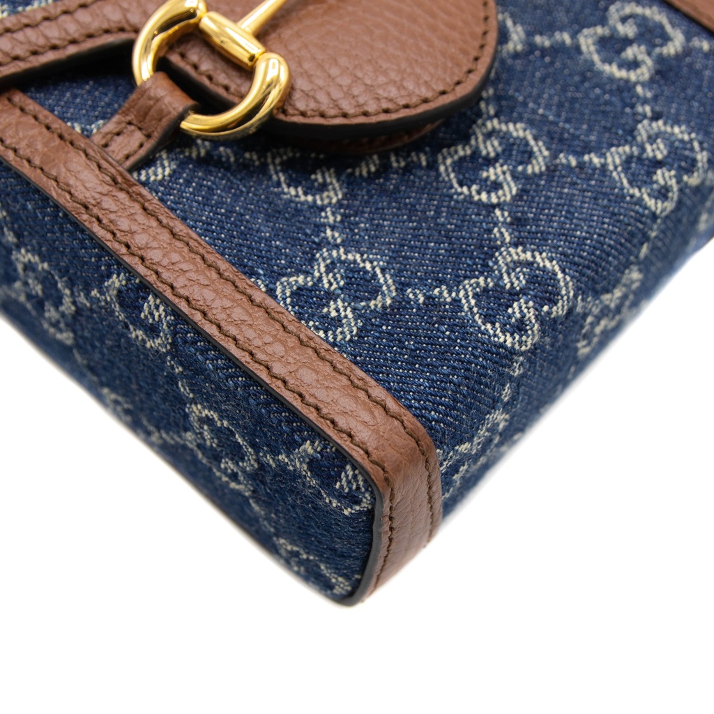 Gucci Horsebit 1955 Mini Bag Blue 625615