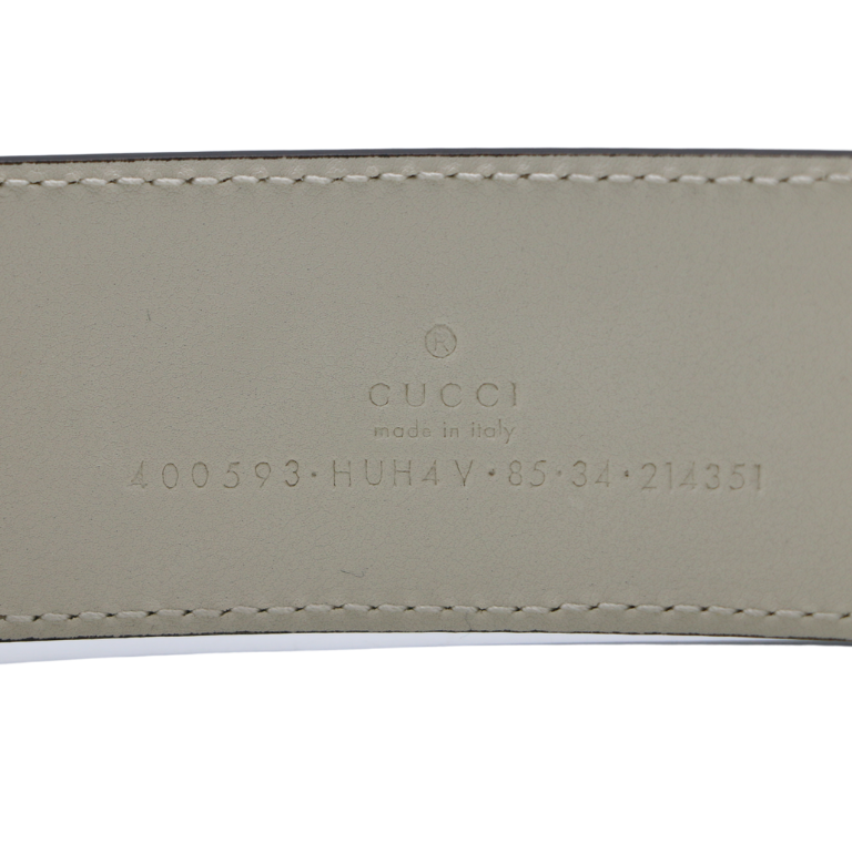 Gucci Re-Edition Wide Leather Belt 400593 Size 85 34