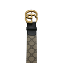 Gucci Re-Edition Wide Leather Belt 400593 Size 85 34