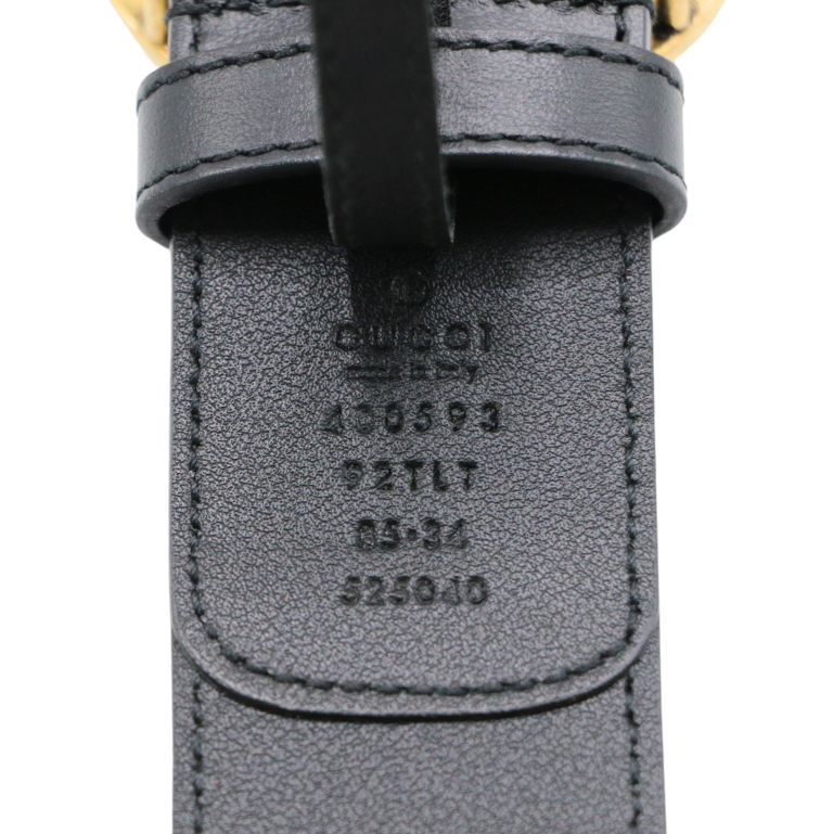 Gucci Re-Edition Wide Leather Belt 400593 Size 85 34