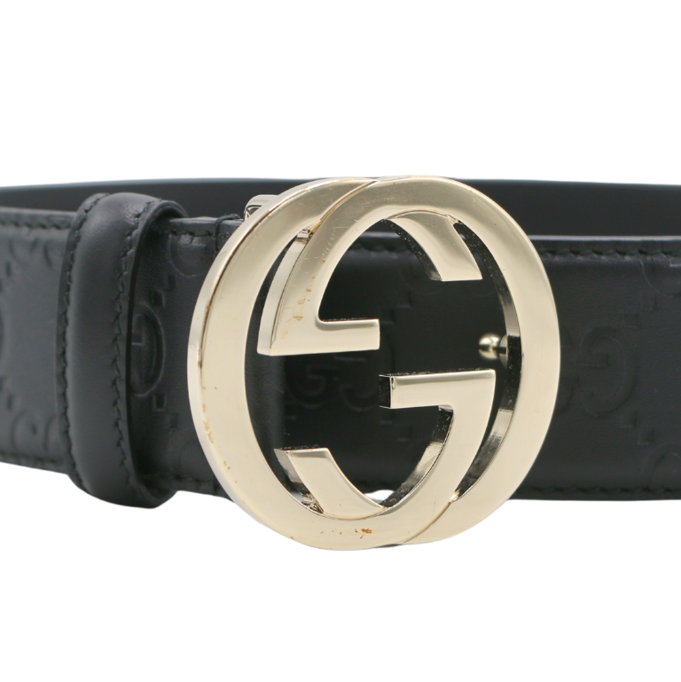 Gucci GG Supreme Belt with G Buckle Size 80 32 370543