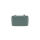 Chanel Caviar Quilted Small Tiny CC Vanity Case With Chain