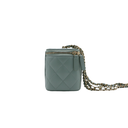 Chanel Caviar Quilted Small Tiny CC Vanity Case With Chain