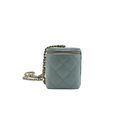 Chanel Caviar Quilted Small Tiny CC Vanity Case With Chain