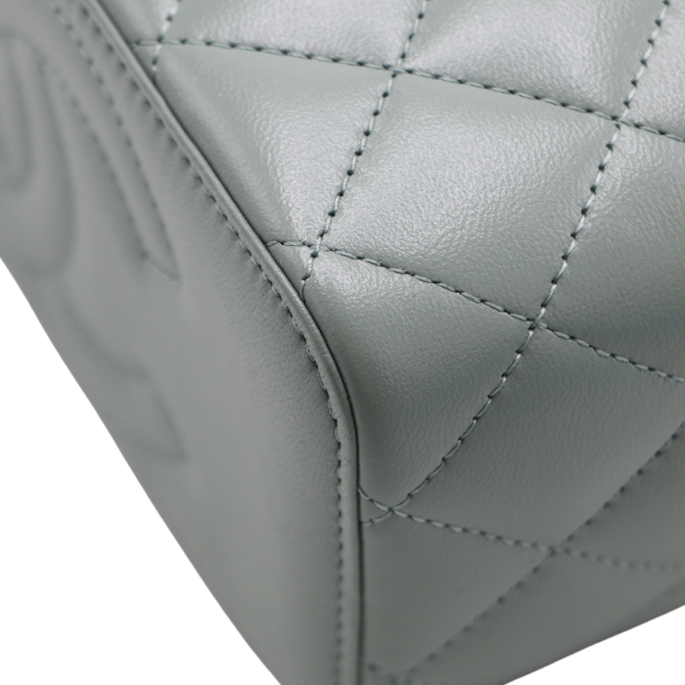 Chanel Caviar Quilted Small Tiny CC Vanity Case With Chain