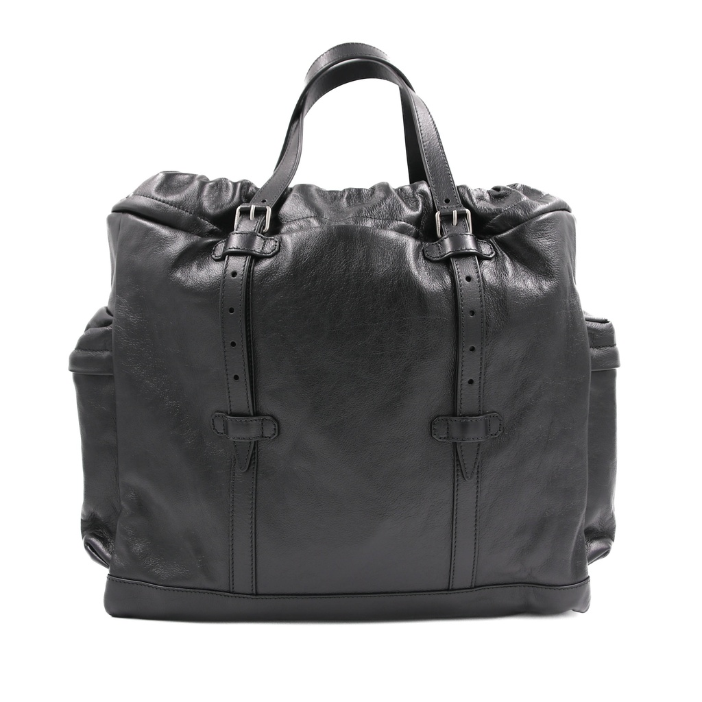 Gucci Drawstring Leather Tote Black 725664