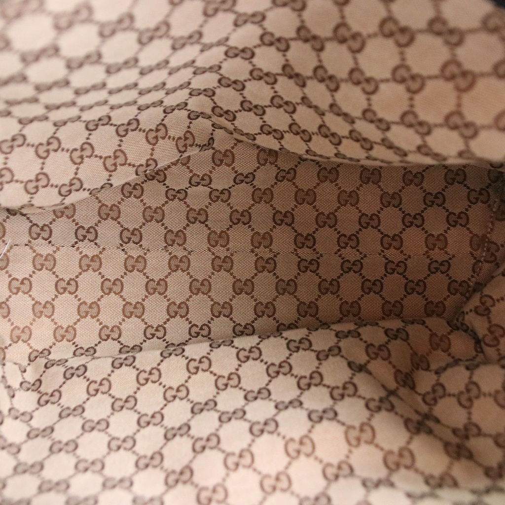 Gucci Drawstring Leather Tote Black 725664