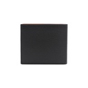 Gucci G Detail Leather Bifold Wallet Black and Orange 739358