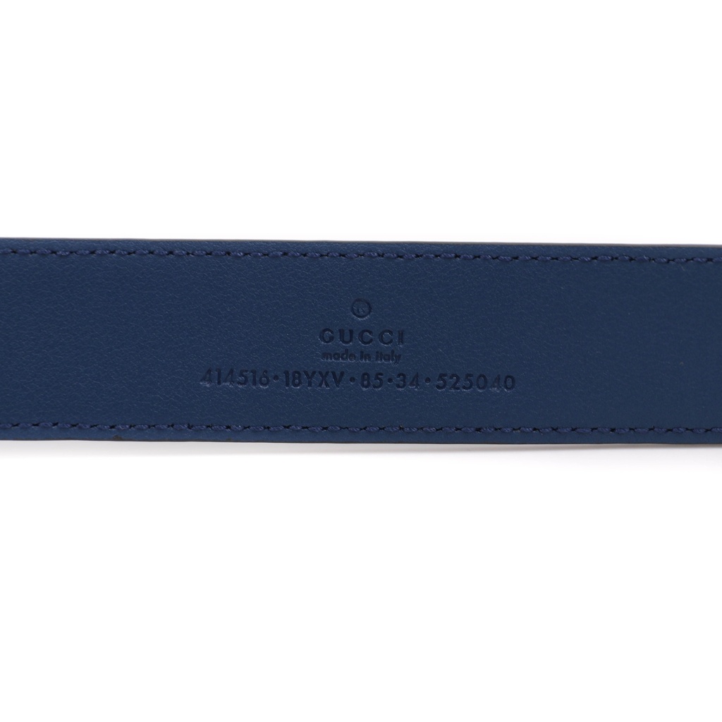 Gucci Blue GG Buckle Supreme Leather 85 34 414516