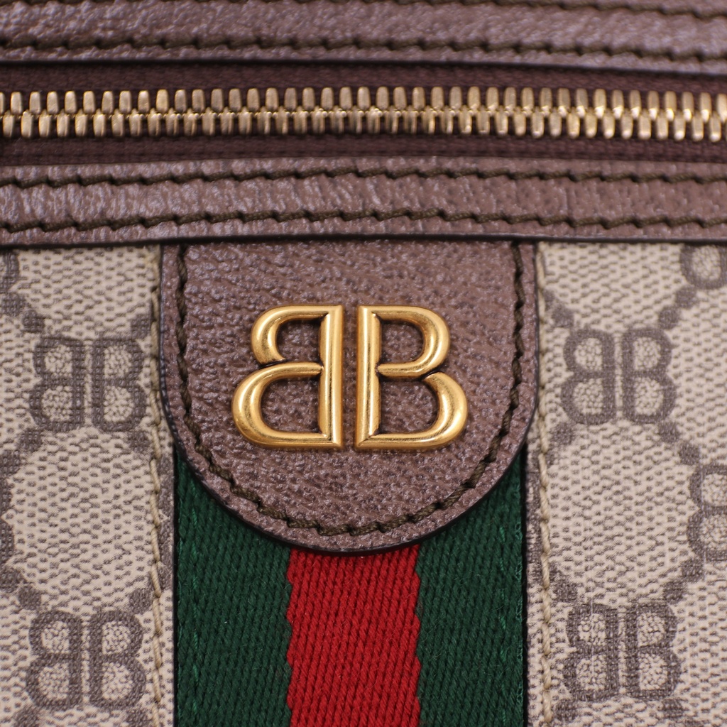 Gucci x Balenciaga The Hackers Projects PVC & Leather Shoulder Bag 680129