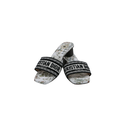 Christian Dior Dway Heeled Slide Cotton and White Multicolor Toile de Jouy Papillon Motit Size 37 1/2