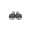 Christian Dior Dway Heeled Slide Cotton and White Multicolor Toile de Jouy Papillon Motit Size 37 1/2