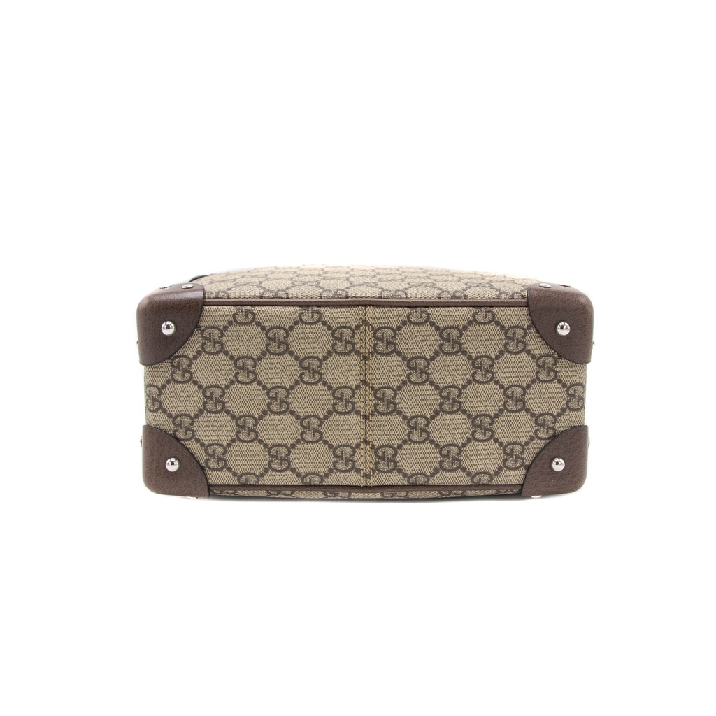 Gucci GG Supreme Monogram Canvas Shoulder Bag Beige 626363