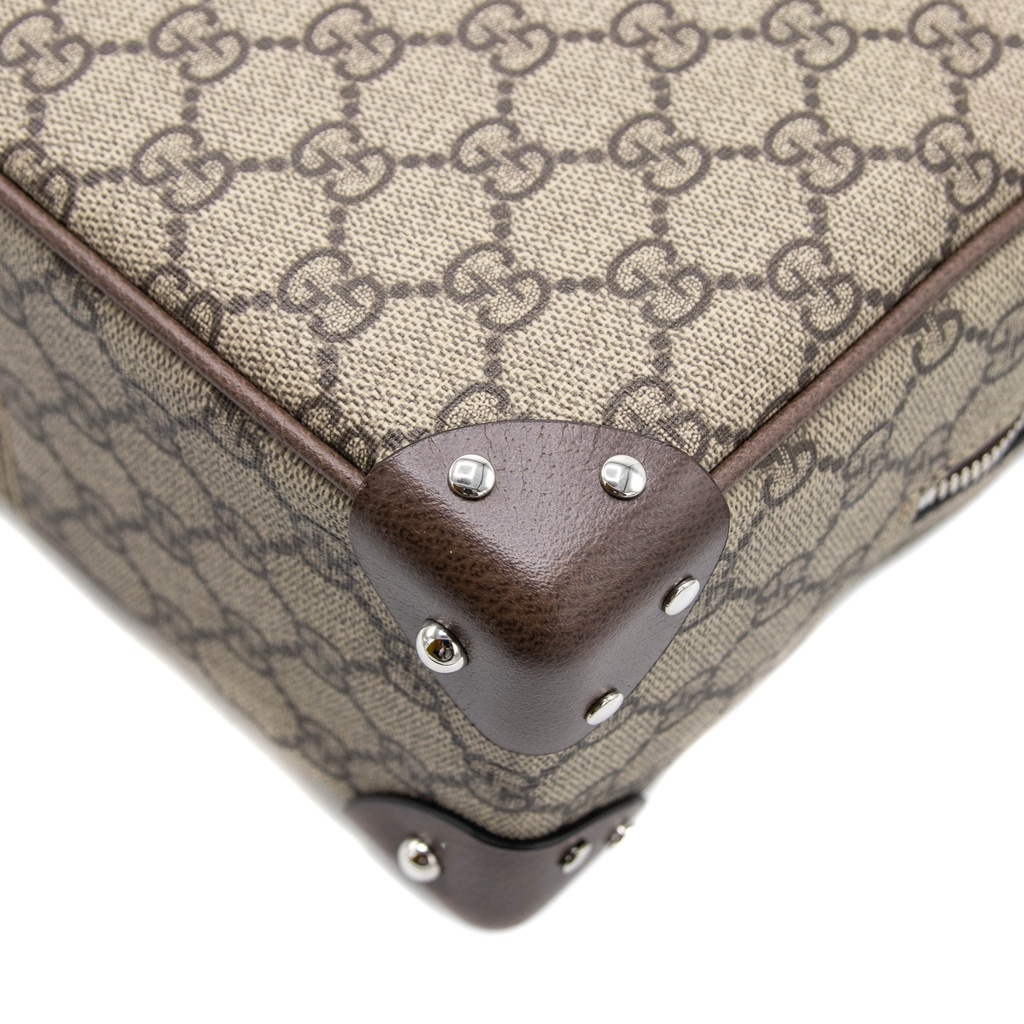 Gucci GG Supreme Monogram Canvas Shoulder Bag Beige 626363